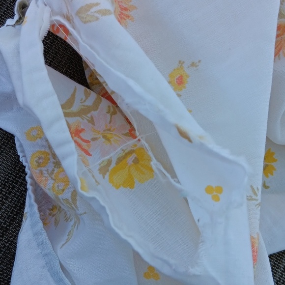 Vintage orange yellow twin fitted sheet - Picture 3 of 4